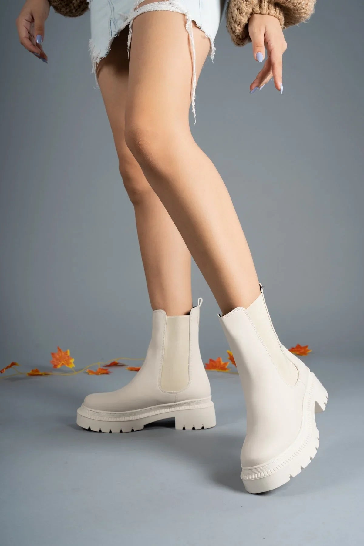 Riccon Kadın Bot 0012213 Mat Bej