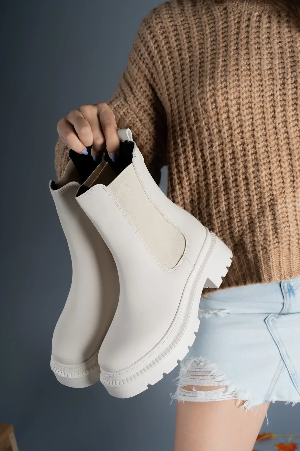 Riccon Kadın Bot 0012213 Mat Bej