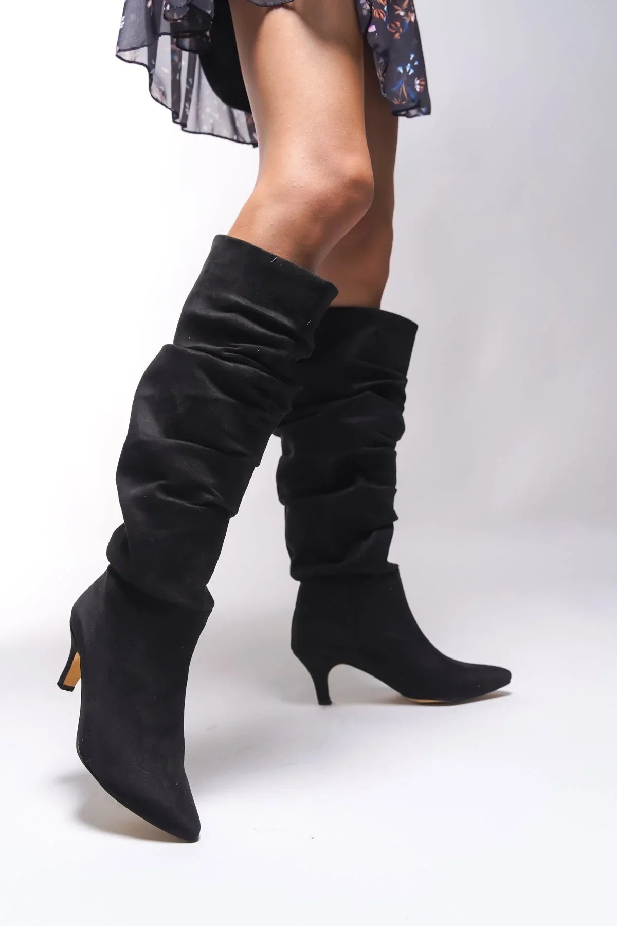 Loventino Jenfarrel Kadın Körüklü Çizme 00126000 Siyah Süet