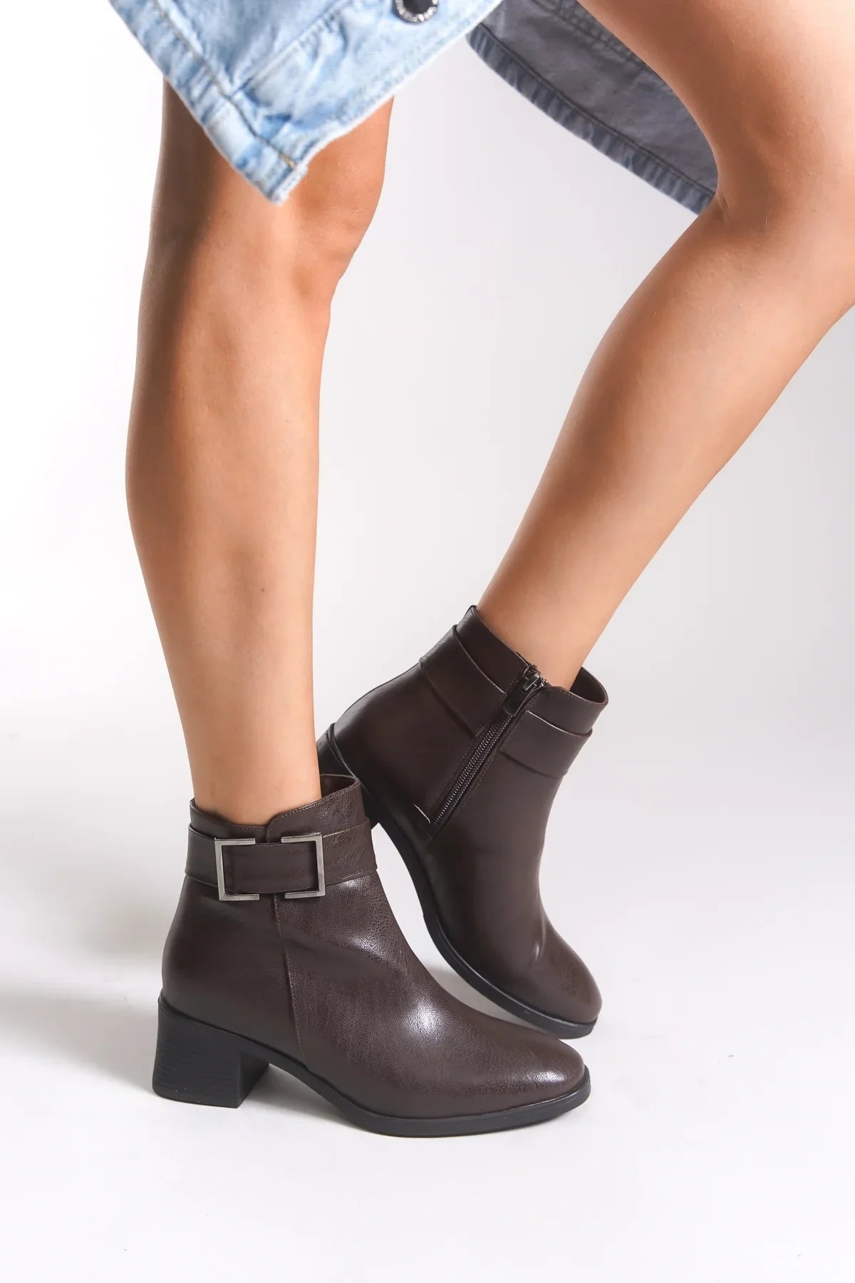 Riccon Iohdris Kadın Bot 0012604 Kahverengi Cilt