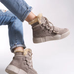 Riccon Pyriseth Kadın İçi Kürklü Sneaker Bot 0012711 Vizon Süet