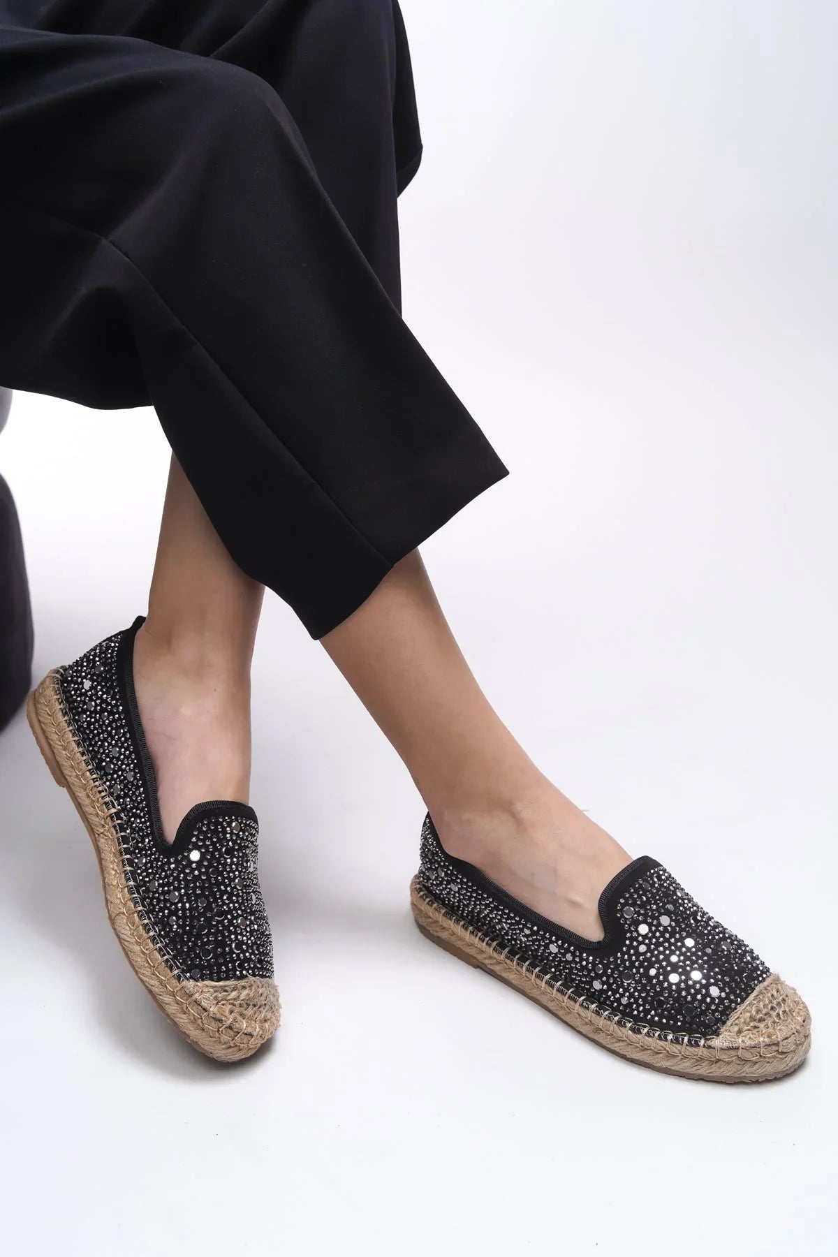 Loventino Elysrue Kadın Espadril 001210 Siyah