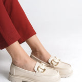 Riccon Kadın Loafer 0012510 Bej