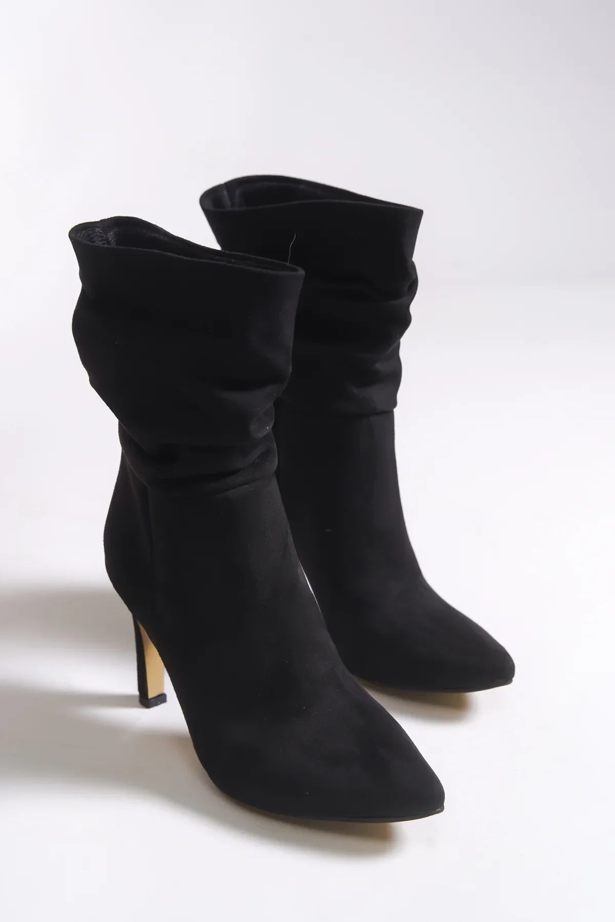 Riccon Lesxipha Kadın Körüklü Kısa Çizme 0012203 Siyah Süet