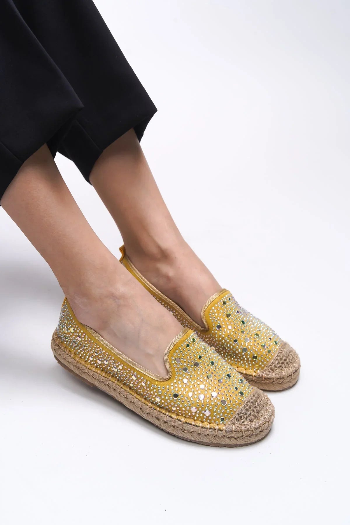 Loventino Elysrue Kadın Espadril 001210 Hardal