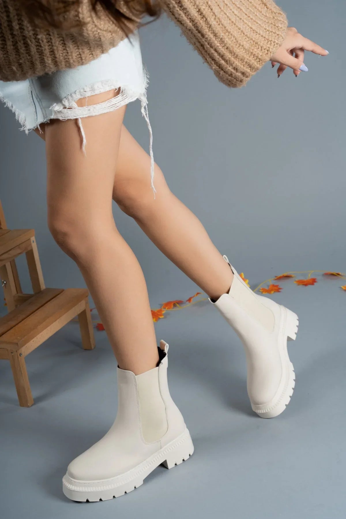 Riccon Kadın Bot 0012213 Mat Bej