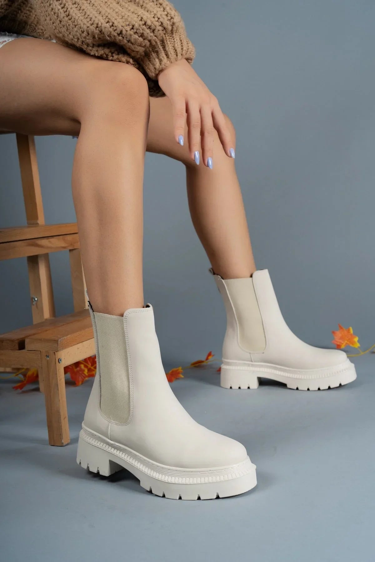 Riccon Kadın Bot 0012213 Mat Bej