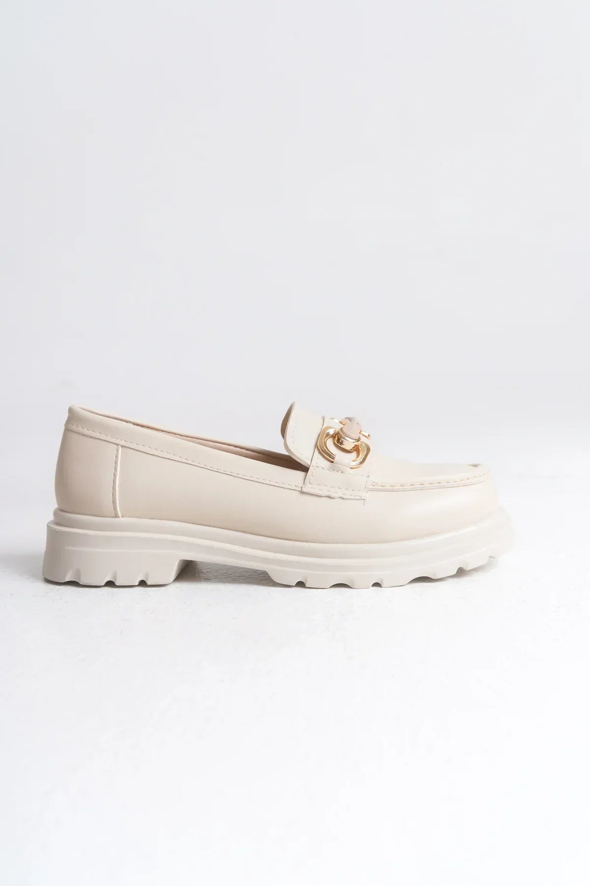 Riccon Kadın Loafer 0012551 Bej