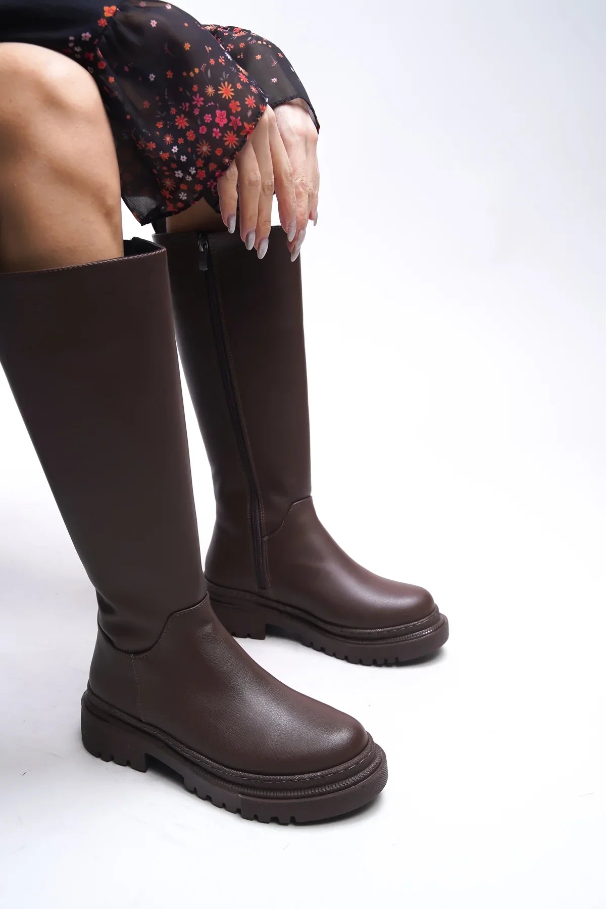 Riccon Kadın Çizme 0012360 Kahverengi Cilt